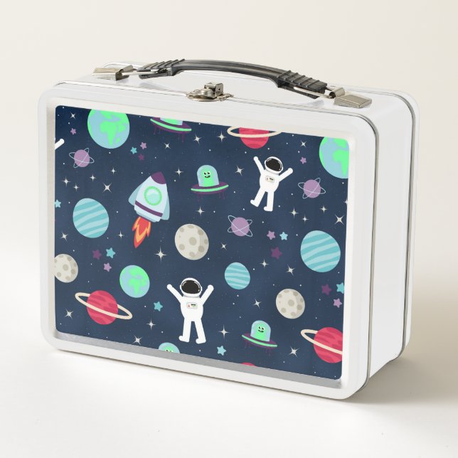 Space Pattern illustration Metal Lunch Box (Front)