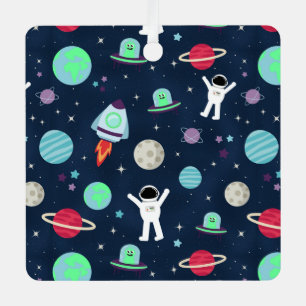 Space Pattern illustration Metal Ornament