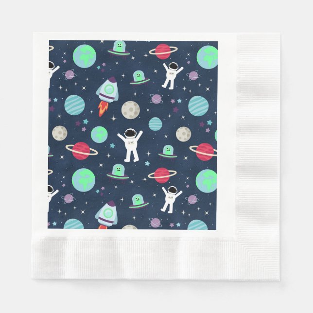 Space Pattern illustration Napkins (Front)