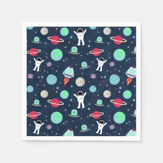 Space Pattern illustration Napkins (Front)