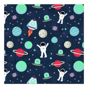 Space Pattern illustration Photo Print