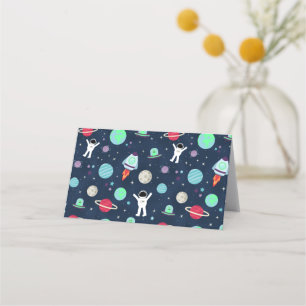 Space Pattern illustration Place Card