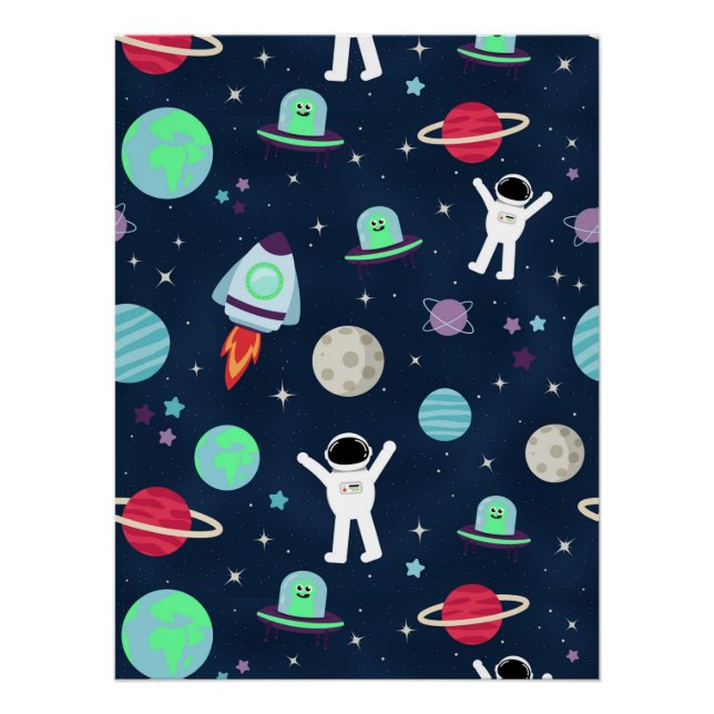 Space Pattern illustration Poster (Front)