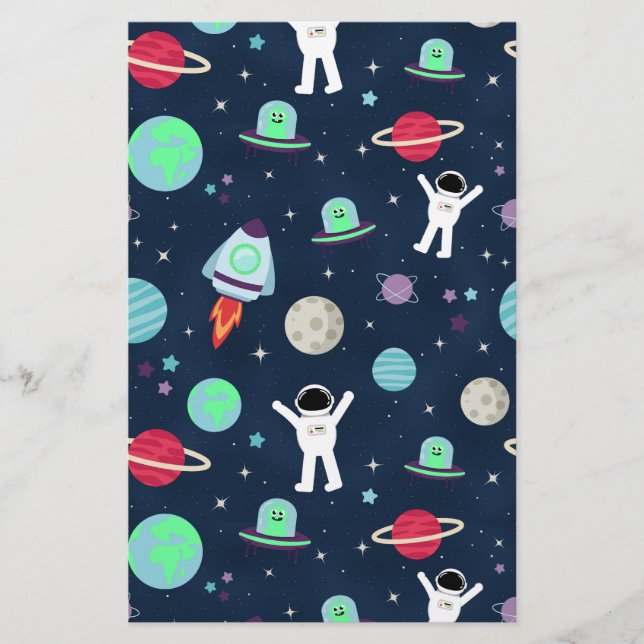 Space Pattern illustration Stationery (Front)