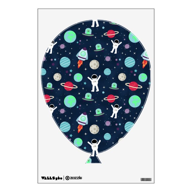 Space Pattern illustration Wall Decal (Front)
