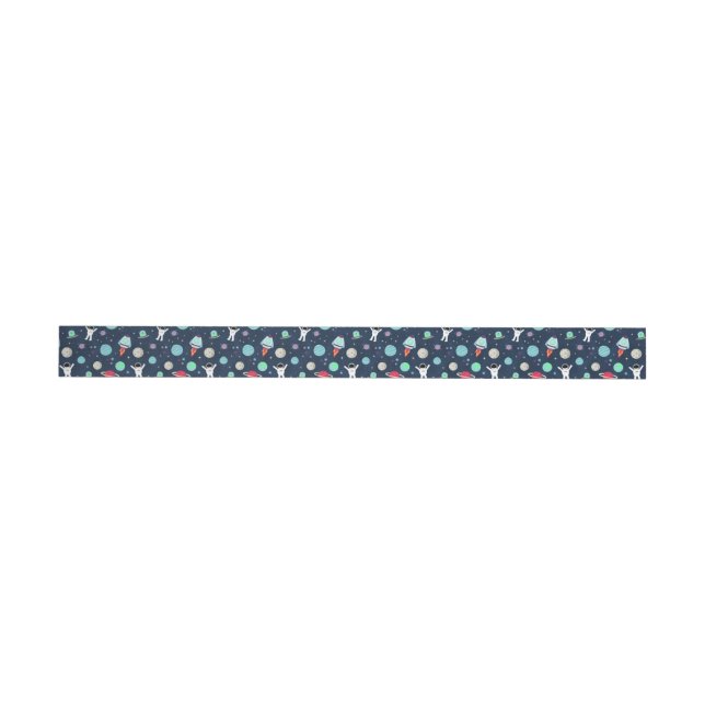 Space Pattern illustration Wrap Around Label (Individual)