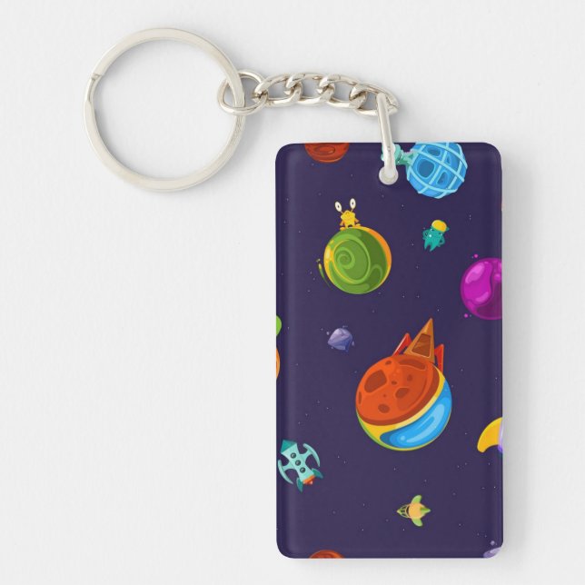 Space pattern keychain (Front)