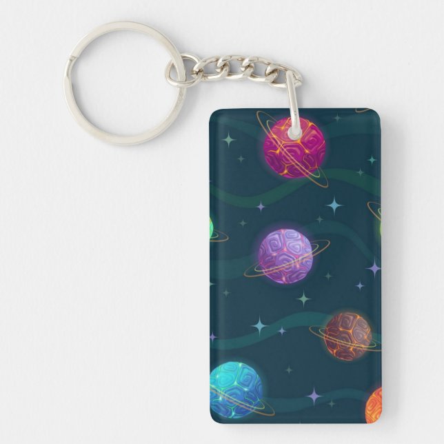 Space pattern keychain (Front)