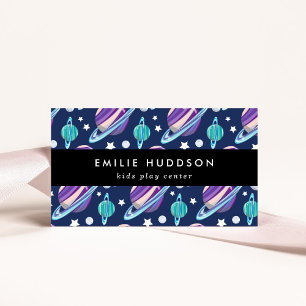 Space Pattern, Kids Play Center, Activity Center Business Card