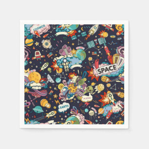 Space pattern napkins