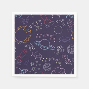 Space pattern napkins