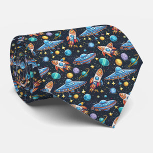 Space Pattern Neck Tie