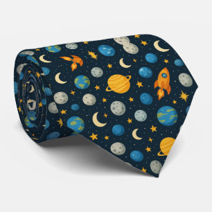 Space Pattern Neck Tie