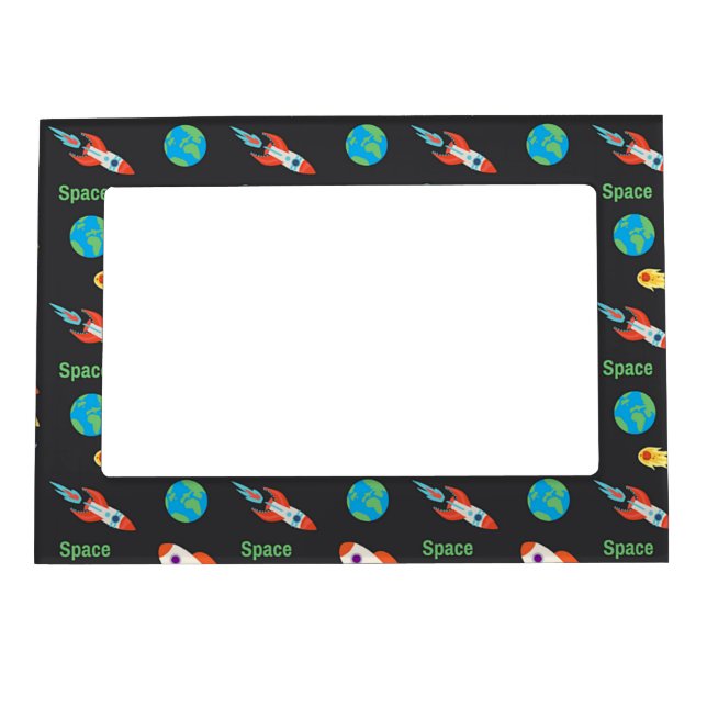 Space pattern on black magnetic frame (Front)