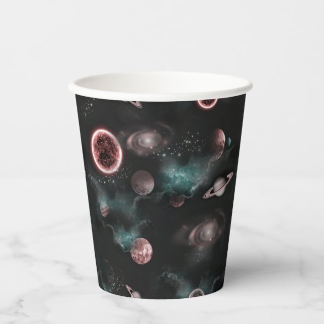 Space Pattern  Paper Cups (Front)