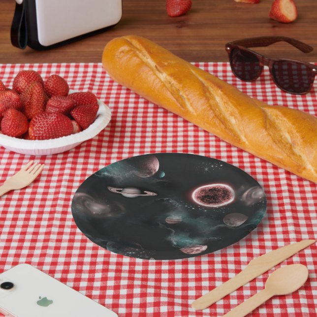 Space Pattern  Paper Plates (Picnic)