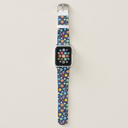 Space Pattern Planets Stars Cosmos Galaxy Apple Watch Band