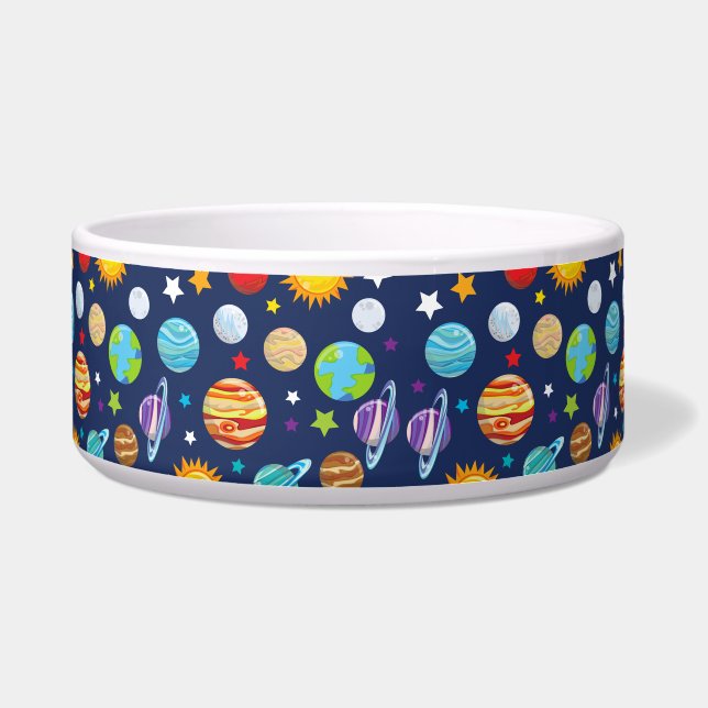 Space Pattern, Planets, Stars, Cosmos, Galaxy Bowl (Front)