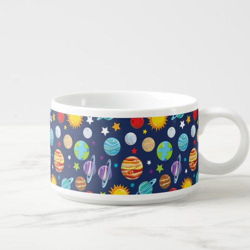 Space Pattern Planets Stars Cosmos Galaxy Bowl