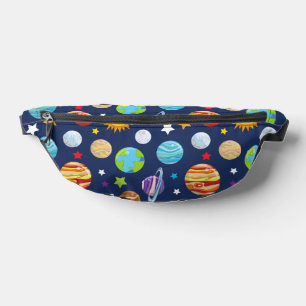 Space Pattern, Planets, Stars, Cosmos, Galaxy Fanny Pack
