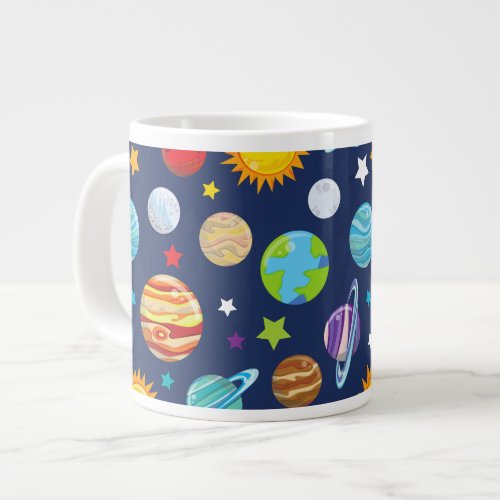 Space Pattern Planets Stars Cosmos Galaxy Giant Coffee Mug