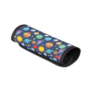 Space Pattern, Planets, Stars, Cosmos, Galaxy Luggage Handle Wrap