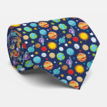 Space Pattern, Planets, Stars, Cosmos, Galaxy Neck Tie