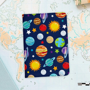 Space Pattern, Planets, Stars, Cosmos, Galaxy Passport Holder