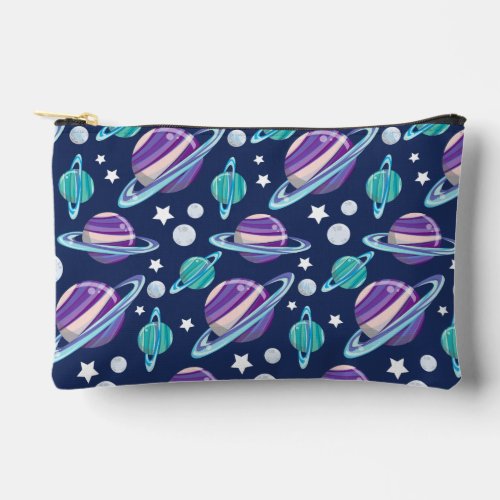 Space Pattern Planets Stars Galaxy Cosmos Accessory Pouch