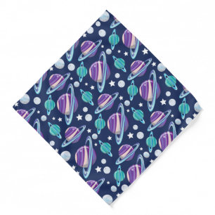 Space Pattern, Planets, Stars, Galaxy, Cosmos Bandana