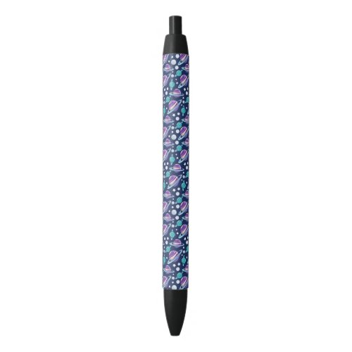 Space Pattern Planets Stars Galaxy Cosmos Black Ink Pen