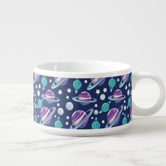 Space Pattern, Planets, Stars, Galaxy, Cosmos Bowl (Left)