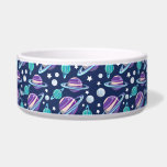 Space Pattern, Planets, Stars, Galaxy, Cosmos Bowl<br><div class="desc">Cute,  fun and adorable pattern with planets (Moon,  Saturn,  Uranus,  Pluto). Modern and trendy gift,  perfect for the space lover in your life.</div>