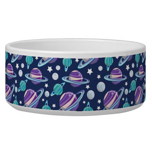 Space Pattern Planets Stars Galaxy Cosmos Bowl