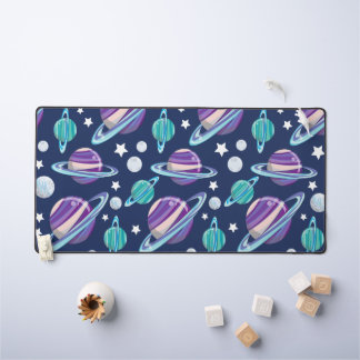 Space Pattern, Planets, Stars, Galaxy, Cosmos Desk Mat