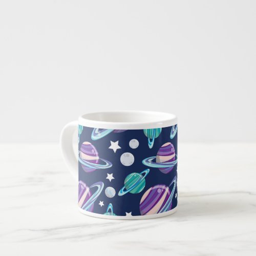 Space Pattern Planets Stars Galaxy Cosmos Espresso Cup