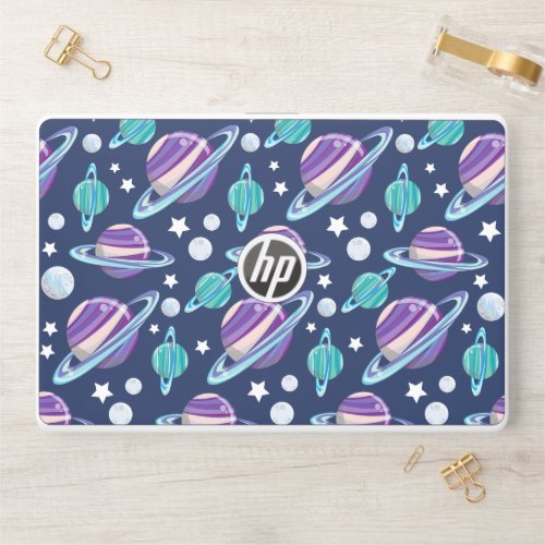 Space Pattern Planets Stars Galaxy Cosmos HP Laptop Skin
