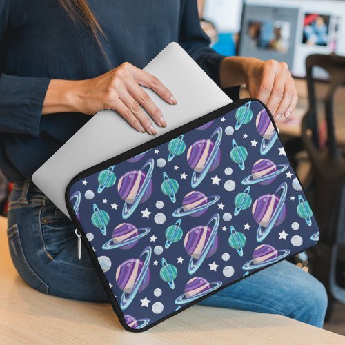Space Pattern Planets Stars Galaxy Cosmos Laptop Sleeve
