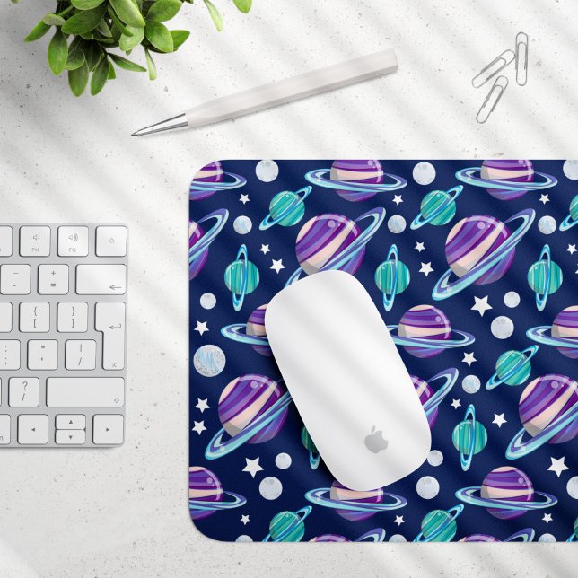 Space Pattern, Planets, Stars, Galaxy, Cosmos Mouse Pad (Creator Uploaded)
