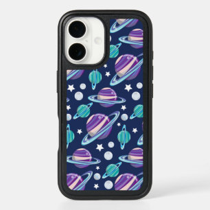 Space Pattern, Planets, Stars, Galaxy, Cosmos iPhone 16 Case