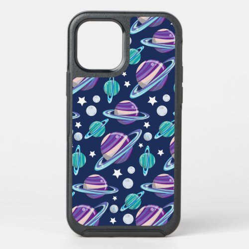 Space Pattern Planets Stars Galaxy Cosmos OtterBox Symmetry iPhone 12 Case