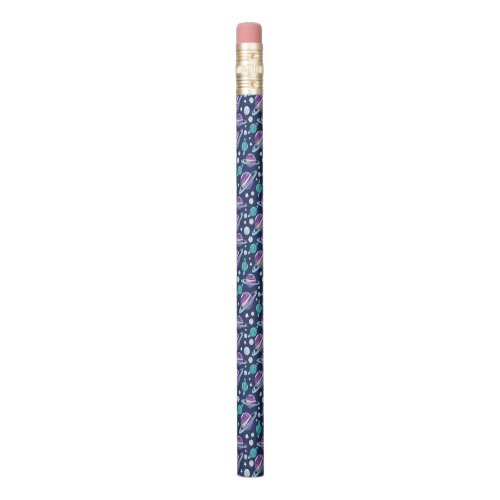 Space Pattern Planets Stars Galaxy Cosmos Pencil