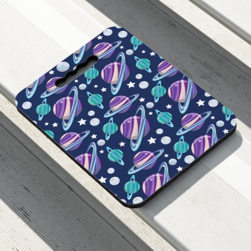 Space Pattern Planets Stars Galaxy Cosmos Seat Cushion