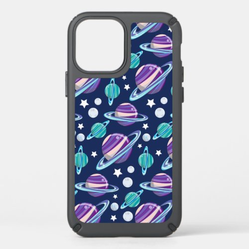 Space Pattern Planets Stars Galaxy Cosmos Speck iPhone 12 Case