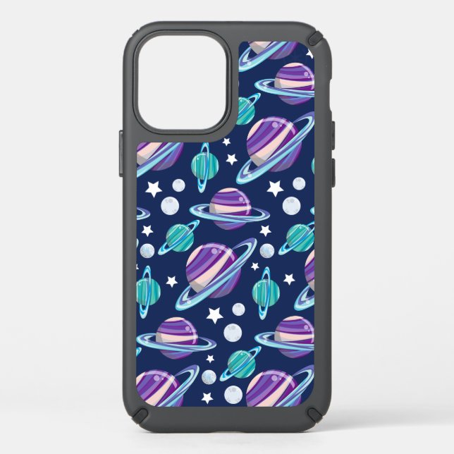 Space Pattern, Planets, Stars, Galaxy, Cosmos Speck iPhone 12 Case (Front)