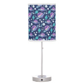 Space Pattern, Planets, Stars, Galaxy, Cosmos Table Lamp (Back)