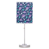 Space Pattern, Planets, Stars, Galaxy, Cosmos Table Lamp (Front)