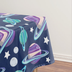 Space Pattern, Planets, Stars, Galaxy, Cosmos Tablecloth