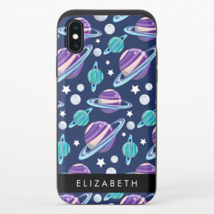 Space Pattern, Planets, Stars, Galaxy, Your Name iPhone X Slider Case