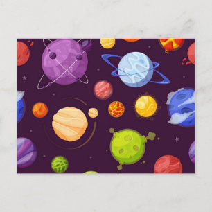 Space pattern postcard